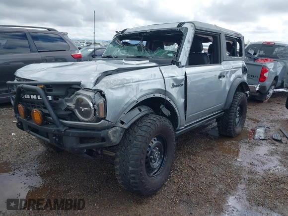2023 Ford Bronco with VIN 1FMDE5AH9PLA86756, listed as a IAAI auction lot 41690989 with 17,951 mi miles. Bid and sale history available at carsss.com. Image 2.