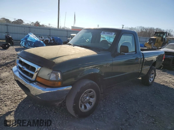 2000 Ford Ranger XL with VIN 1FTYR10V2YPA68278, listed as a Copart auction lot 46210825 with 166,183 mi miles and Salvage Title. Bid and sale history available at carsss.com. Image 1.
