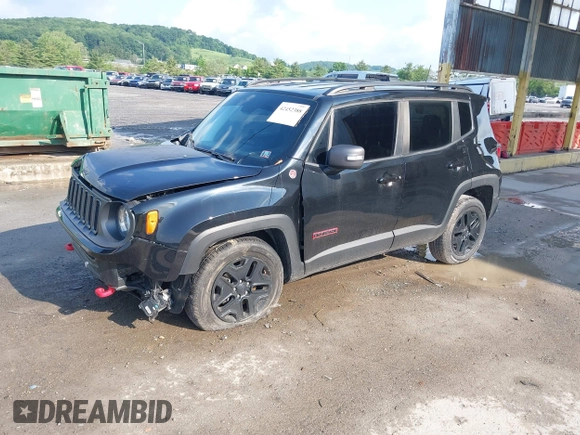 2018 Jeep Renegade Trailhawk with VIN ZACCJBCB4JPH13742, listed as a IAAI auction lot 42452388 with 60,897 mi miles and . Bid and sale history available at DreamBid. Image 18.