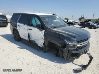 2022 Chevrolet Tahoe Commercial with VIN 1GNSCLED0NR305201, listed as a Copart auction lot 75034054 with 35,053 mi miles and Salvage Title. Bid and sale history available at carsss.com. Image 4.