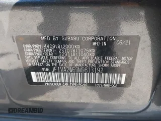 2021 Subaru WRX STI Limited with VIN JF1VA2W69M9813192, listed as a IAAI auction lot 41772385 with 47,644 mi miles. Bid and sale history available at carsss.com. Image 9.