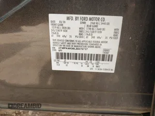 2020 Ford Edge Titanium z VIN 2FMPK4K98LBA76737, wystawiony jako IAAI lot #41981689 z przebiegiem 93 501 mil mil oraz . Historia ofert i sprzedaży dostępna na DreamBid. Obrazek 9.