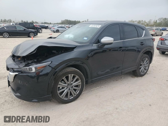 2024 Mazda CX-5 2.5 Turbo Signature with VIN JM3KFBXYXR0366308, listed as a Copart auction lot 83253424 with 8,741 mi miles and Salvage Title. Bid and sale history available at carsss.com. Image 1.