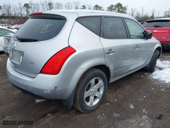 2004 Nissan Murano SL with VIN JN8AZ08T04W221811, listed as a IAAI auction lot 41551179 with 999,999 mi miles. Bid and sale history available at carsss.com. Image 4.