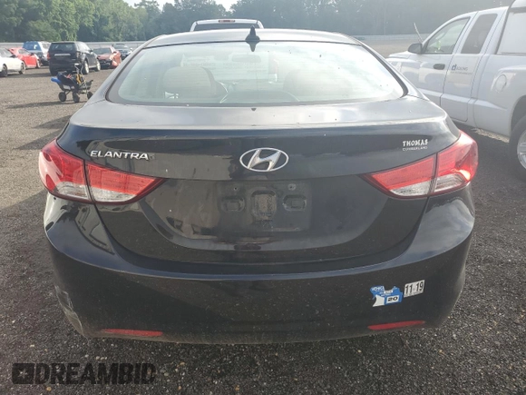 2013 Hyundai Elantra GLS with VIN 5NPDH4AE9DH338730, listed as a Copart auction lot 61090885 with 109,014 mi miles and Salvage title. Bid and sale history available at DreamBid. Image 6.