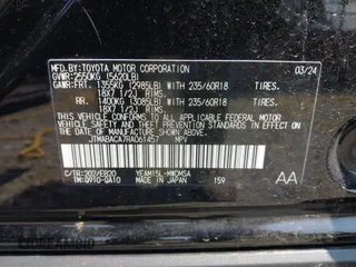 2024 Toyota bZ4X XLE with VIN JTMABACA7RA061457, listed as a IAAI auction lot 42395872 with 16,558 mi miles and . Bid and sale history available at DreamBid. Image 9.