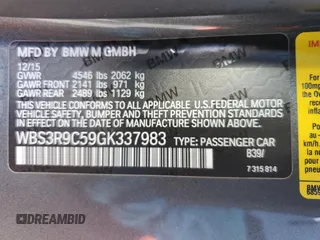 2016 BMW M4 with VIN WBS3R9C59GK337983, listed as a Copart auction lot 40714144 with 38,933 mi miles. Bid and sale history available at carsss.com. Image 15.