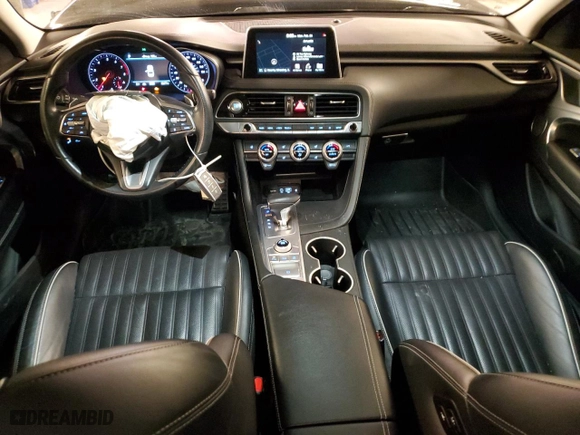 2019 Genesis G70 3.3T Advanced with VIN KMTG74LE6KU027192, listed as a Copart auction lot 46609375 with 50,679 mi miles and Salvage Title. Bid and sale history available at carsss.com. Image 8.