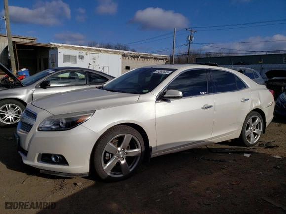 2013 Chevrolet Malibu LTZ with VIN 1G11J5SX9DF291702, listed as a Copart auction lot 41397545 with 90,252 mi miles and Salvage Title. Bid and sale history available at carsss.com. Image 1.