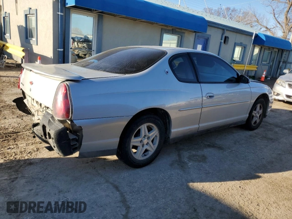 2002 Chevrolet Monte Carlo LS with VIN 2G1WW12E529100572, listed as a Copart auction lot 45716535 with 286,357 mi miles and Salvage Title. Bid and sale history available at carsss.com. Image 3.