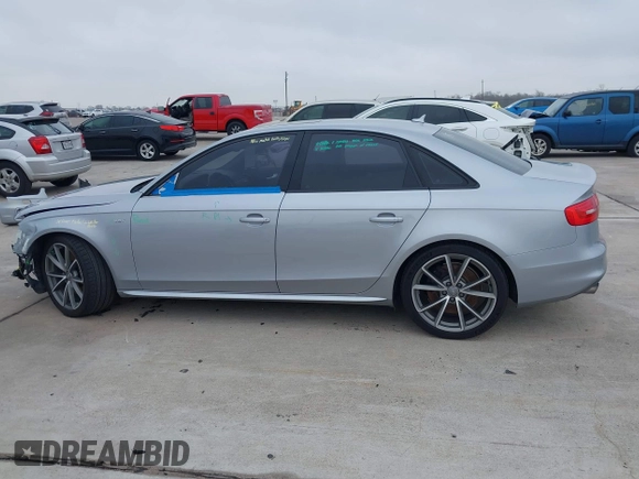 2015 Audi S4 Premium Plus with VIN WAUBGAFL9FA045093, listed as a IAAI auction lot 41428941 with 82,597 mi miles. Bid and sale history available at carsss.com. Image 14.