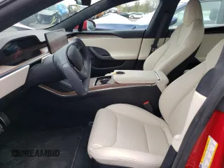 2022 Tesla Model S with VIN 5YJSA1E5XNF469508, listed as a Copart auction lot 48967223 with 6,546 mi miles and Salvage Title. Bid and sale history available at DreamBid. Image 7.