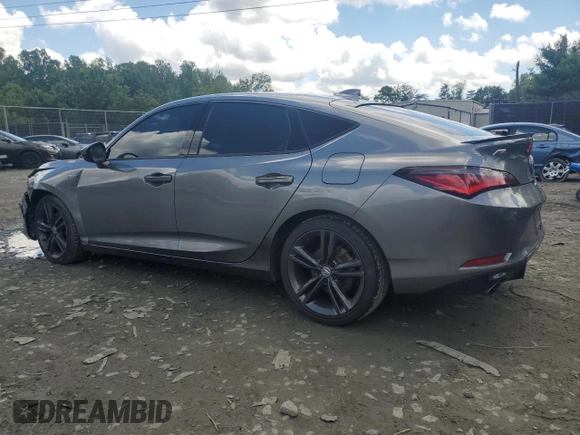 2023 Acura Integra w/A-Spec Package with VIN 19UDE4H33PA025604, listed as a Copart auction lot 57311985 with 25,323 mi miles and Salvage title. Bid and sale history available at DreamBid. Image 2.