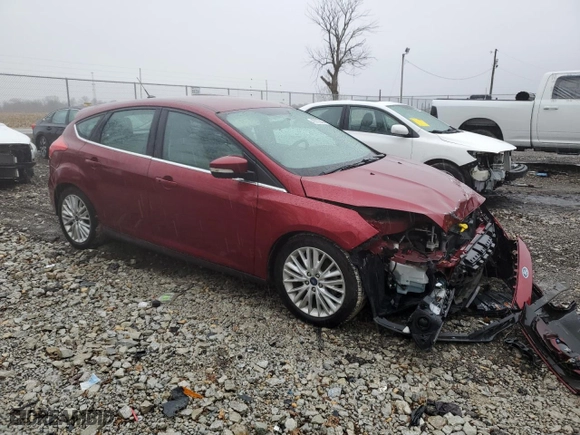 2015 Ford Focus Titanium with VIN 1FADP3N2XFL328466, listed as a Copart auction lot 43372935 with 81,189 mi miles and Salvage Title. Bid and sale history available at carsss.com. Image 4.