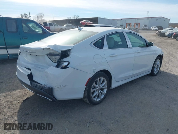 2015 Chrysler 200 C with VIN 1C3CCCCG4FN646351, listed as a IAAI auction lot 41085612 with Not Provided miles and . Bid and sale history available at carsss.com. Image 4.