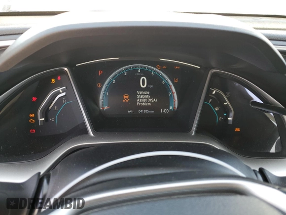 2019 Honda Civic Sedan EX with VIN 19XFC1F34KE217148, listed as a Copart auction lot 48805065 with 41,205 mi miles and Salvage Title. Bid and sale history available at carsss.com. Image 9.