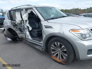 2018 Nissan Armada SL with VIN JN8AY2ND0JX001277, listed as a IAAI auction lot 41694980 with 98,751 mi miles. Bid and sale history available at carsss.com. Image 6.