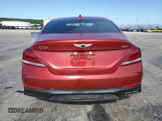 2020 Genesis G70 2.0T with VIN KMTG44LA8LU045233, listed as a Copart auction lot 55247925 with 42,405 mi miles and Salvage title. Bid and sale history available at DreamBid. Image 6.