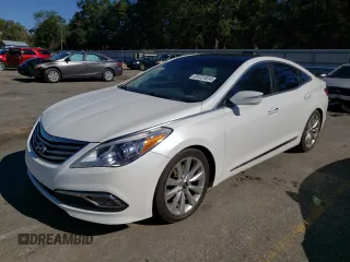 2017 Hyundai Azera Limited with VIN KMHFH4JG0HA581877, listed as a Copart auction lot 81221514 with 166,057 mi miles and Salvage Title. Bid and sale history available at carsss.com. Image 1.