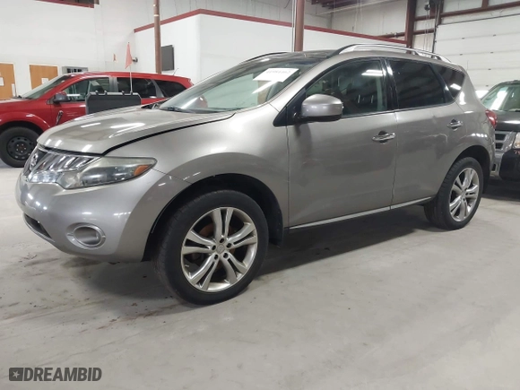 2009 Nissan Murano SL with VIN JN8AZ18W69W206222, listed as a IAAI auction lot 41984462 with 171,217 mi miles. Bid and sale history available at carsss.com. Image 2.