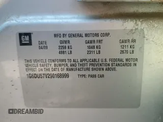 2009 Cadillac CTS RWD w/1SB with VIN 1G6DU57V290168999, listed as a Copart auction lot 64703434 with 201,883 mi miles and Salvage Title. Bid and sale history available at carsss.com. Image 12.