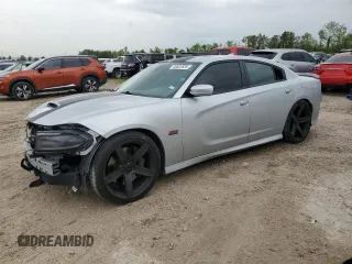2019 Dodge Charger Scat Pack with VIN 2C3CDXGJ0KH688805, listed as a Copart auction lot 50822835 with 71,827 mi miles and Salvage Title. Bid and sale history available at DreamBid. Image 1.
