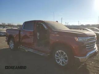 2024 Chevrolet Silverado 1500 LTZ with VIN 1GCUDGED0RZ223044, listed as a Copart auction lot 88441185 with 15,320 mi miles and Salvage Title. Bid and sale history available at DreamBid. Image 4.