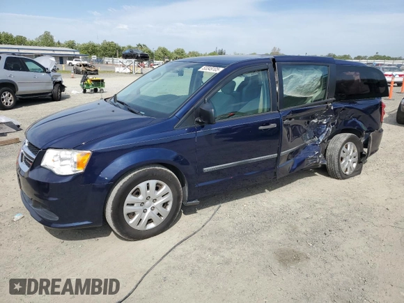 2016 Dodge Grand Caravan SE with VIN 2C4RDGBG9GR169691, listed as a Copart auction lot 53349105 with 93,479 mi miles and Salvage Title. Bid and sale history available at DreamBid. Image 1.