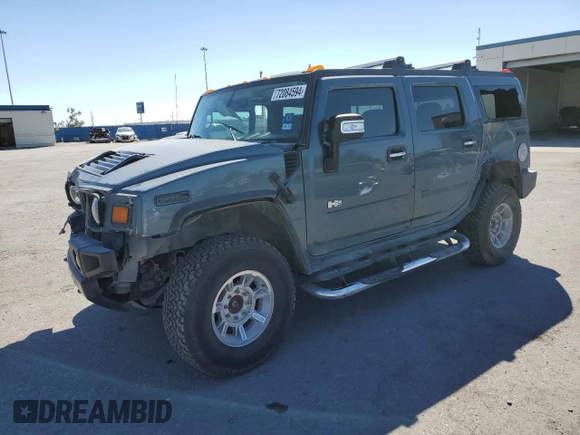 2006 Hummer H2 with VIN 5GRGN23U36H103240, listed as a Copart auction lot 72084594 with 130,814 mi miles and Salvage Title. Bid and sale history available at carsss.com. Image 1.
