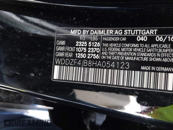 2017 Mercedes-Benz E 300 Luxury with VIN WDDZF4JB8HA054123, listed as a IAAI auction lot 39716802 with 112,008 mi miles and . Bid and sale history available at carsss.com. Image 9.