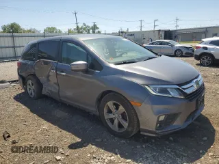 2019 Honda Odyssey EX with VIN 5FNRL6H50KB040732, listed as a Copart auction lot 57309715 with 109,399 mi miles and Salvage title. Bid and sale history available at DreamBid. Image 4.