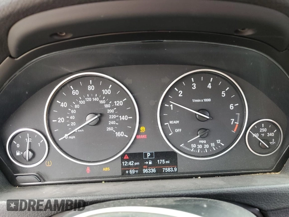 2014 BMW 3 Series 328i with VIN WBA3C1C53EK117372, listed as a Copart auction lot 51845745 with 96,336 mi miles and Salvage Title. Bid and sale history available at carsss.com. Image 9.