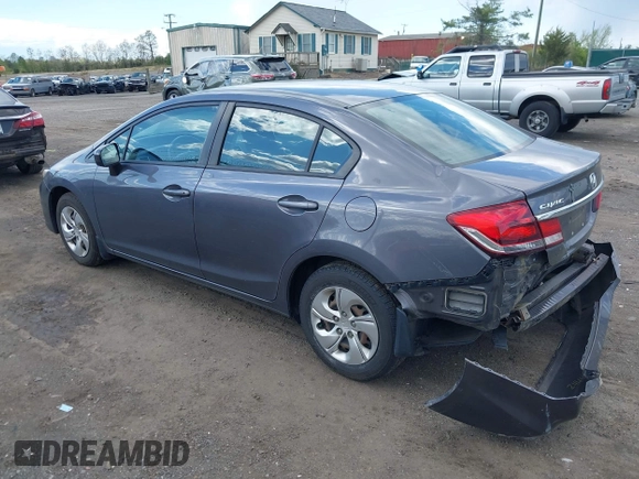 2015 Honda Civic LX with VIN 2HGFB2F55FH543983, listed as a IAAI auction lot 42044159 with 130,266 mi miles and . Bid and sale history available at DreamBid. Image 3.