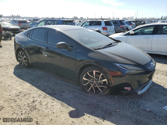 2024 Toyota Prius Prime SE with VIN JTDACACUXR3017688, listed as a Copart auction lot 47075165 with NaN miles and Salvage Title. Bid and sale history available at carsss.com. Image 4.