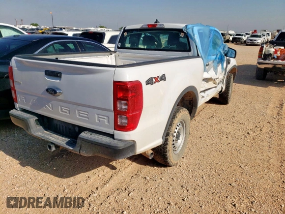 2021 Ford Ranger XL with VIN 1FTER1FH6MLD79900, listed as a Copart auction lot 53432665 with 125,803 mi miles and Salvage title. Bid and sale history available at DreamBid. Image 3.