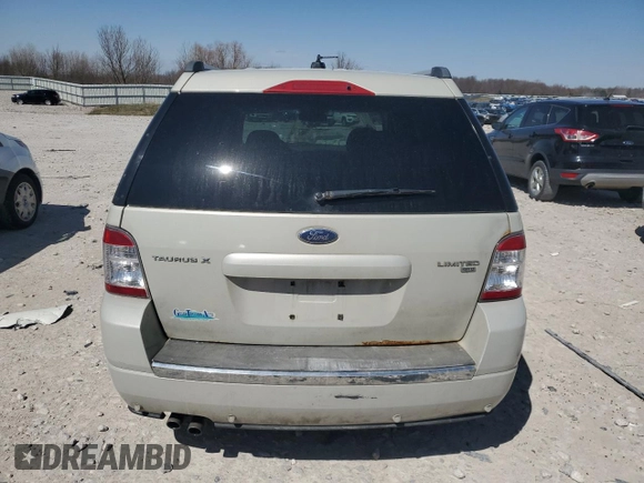 2008 Ford Taurus X Limited z VIN 1FMDK06W58GA00078, wystawiony jako Copart lot #52862145 z przebiegiem 163 203 mil mil oraz Czysty tytuł • Clean title. Historia ofert i sprzedaży dostępna na DreamBid. Obrazek 6.