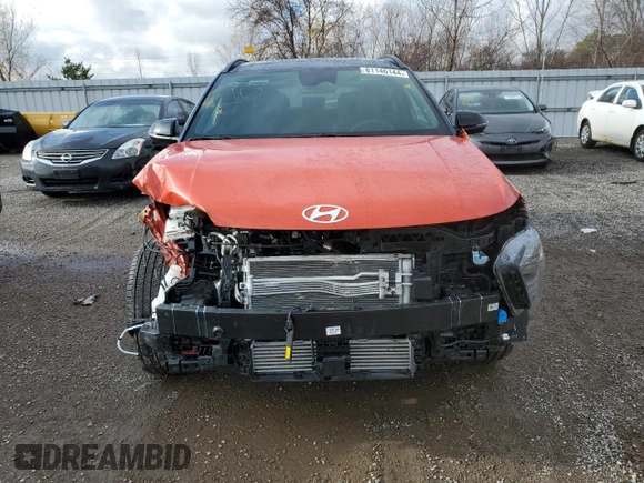 2025 Hyundai Kona Limited with VIN KM8HECA39SU193304, listed as a Copart auction lot 81146144 with 4,411 mi miles and Salvage Title. Bid and sale history available at DreamBid. Image 5.