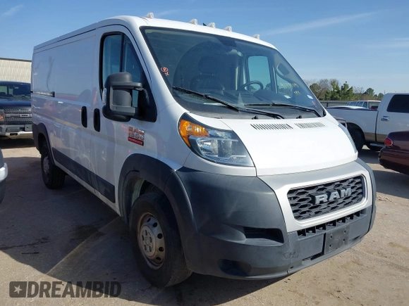2020 Ram ProMaster Cargo with VIN 3C6TRVAG5LE123937, listed as a IAAI auction lot 41737048 with 168,021 mi miles and . Bid and sale history available at DreamBid. Image 1.