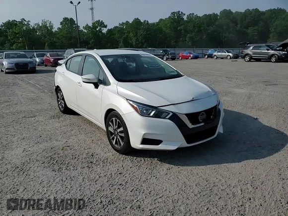 2021 Nissan Versa SV with VIN 3N1CN8EV0ML878153, listed as a Copart auction lot 59637955 with 76,673 mi miles and Salvage title. Bid and sale history available at DreamBid. Image 13.