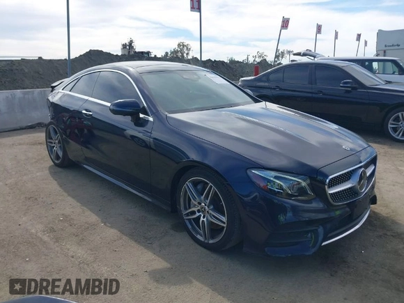 2018 Mercedes-Benz E-Class E 400 with VIN WDD1J6FB9JF067942, listed as a IAAI auction lot 41635911 with 38,478 mi miles. Bid and sale history available at carsss.com. Image 1.