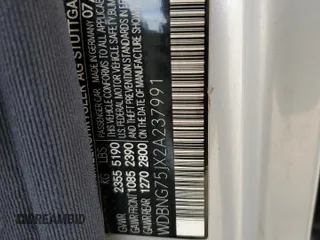 2002 Mercedes-Benz S 500 z VIN WDBNG75JX2A237991, wystawiony jako Copart lot #58341265 z przebiegiem Nie podano mil oraz Szkoda całkowita • Salvage title. Historia ofert i sprzedaży dostępna na DreamBid. Obrazek 12.