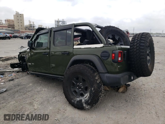 2021 Jeep Wrangler Unlimited Willys with VIN 1C4HJXDM5MW546429, listed as a Copart auction lot 48635325 with 16,353 mi miles and Salvage Title. Bid and sale history available at DreamBid. Image 2.