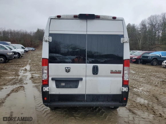 2021 Ram ProMaster Cargo Van with VIN 3C6LRVDG4ME590845, listed as a Copart auction lot 52055975 with 72,012 mi miles and Salvage Title. Bid and sale history available at carsss.com. Image 6.