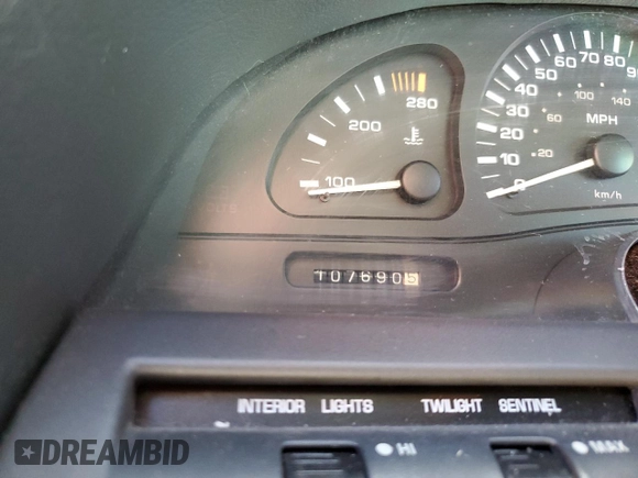 1999 Oldsmobile Aurora with VIN 1G3GR62C7X4109461, listed as a Copart auction lot 75916764 with 107,690 mi miles and Salvage Title. Bid and sale history available at DreamBid. Image 9.