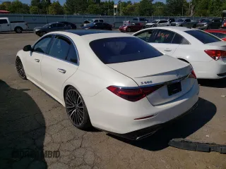 2022 Mercedes-Benz S 580 with VIN W1K6G7GB2NA123344, listed as a Copart auction lot 66086132 with Not Provided miles and . Bid and sale history available at DreamBid. Image 3.