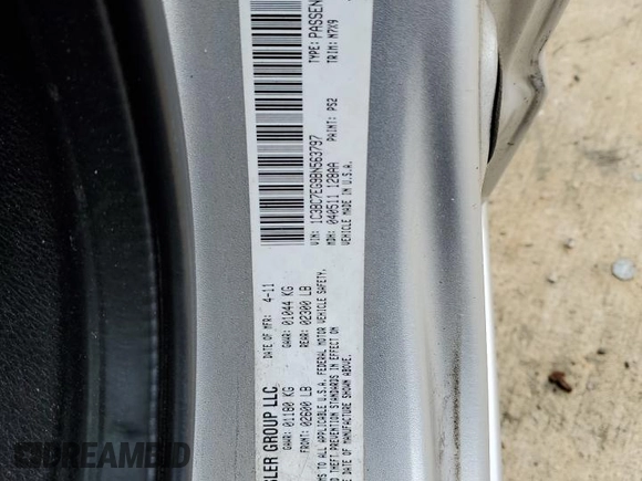 2011 Chrysler 200 Limited with VIN 1C3BC7EG9BN563797, listed as a Copart auction lot 41914665 with 221,103 mi miles and Salvage Title. Bid and sale history available at DreamBid. Image 14.