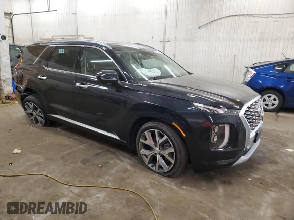 2021 Hyundai Palisade Limited with VIN KM8R5DHE1MU207961, listed as a Copart auction lot 56989515 with 36,416 mi miles and Salvage title. Bid and sale history available at DreamBid. Image 4.
