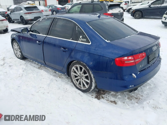 2015 Audi A4 Premium Plus with VIN WAUFFAFL3FN014015, listed as a IAAI auction lot 41362315 with 122,887 mi miles. Bid and sale history available at carsss.com. Image 3.