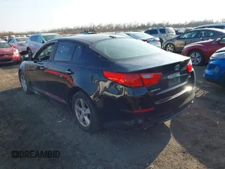 2015 Kia Optima LX with VIN 5XXGM4A75FG485653, listed as a IAAI auction lot 41082053 with 167,649 mi miles. Bid and sale history available at carsss.com. Image 3.