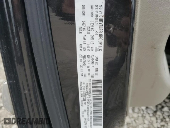 2014 Chrysler Town & Country Touring-L with VIN 2C4RC1CG6ER257299, listed as a Copart auction lot 53265995 with 140,836 mi miles and Salvage Title. Bid and sale history available at carsss.com. Image 13.